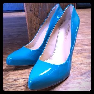 Audrey Brooke blue high heels